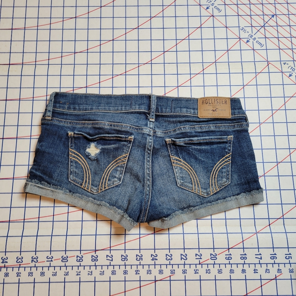 Hollister Women's Blue Denim Shorts